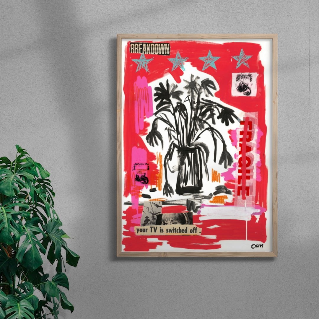 Switched Off contemporary wall art print by Caitlin Flood-Molyneux - sold by DROOL