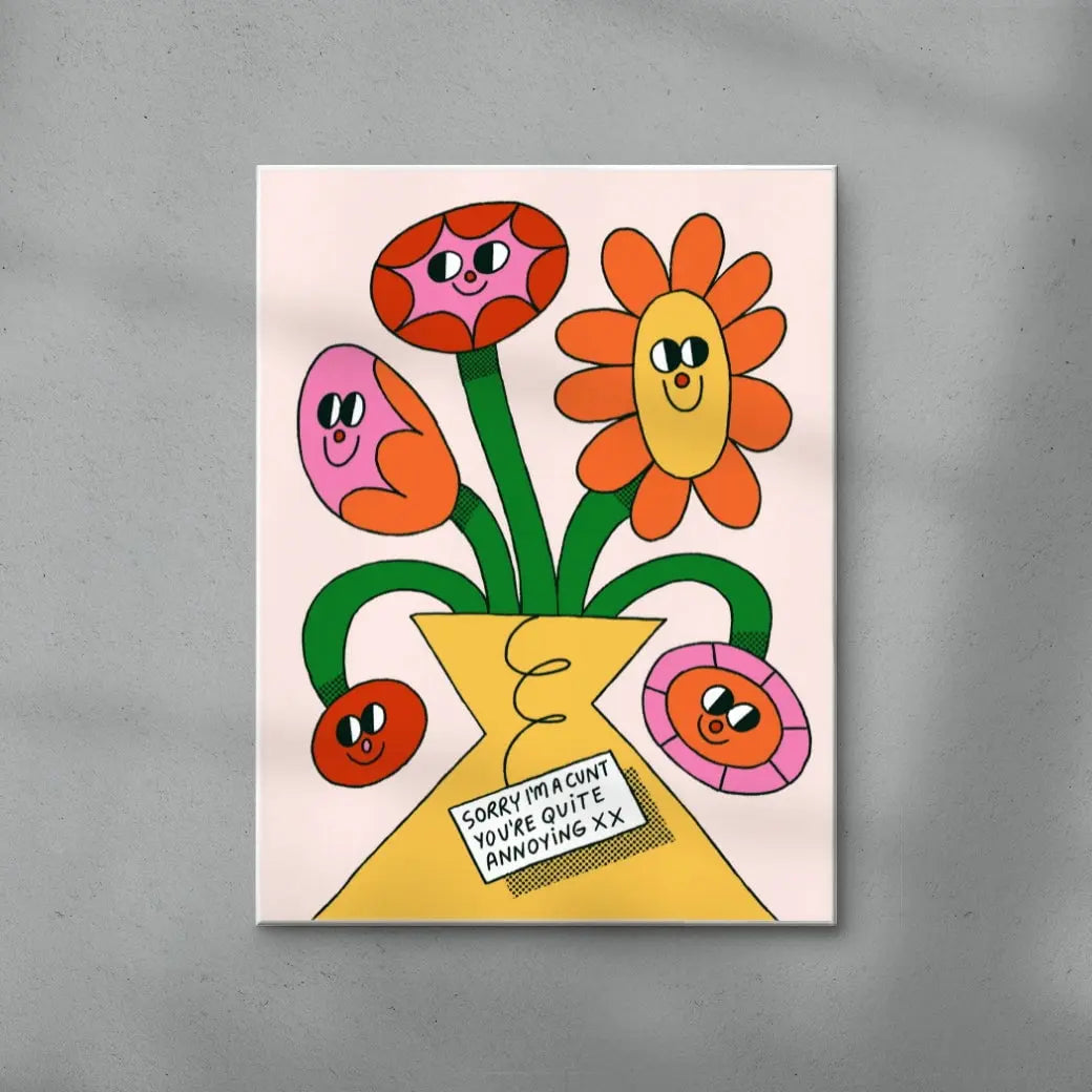 Flowers contemporary wall art print by Bianca Beneduci Assad - sold by DROOL