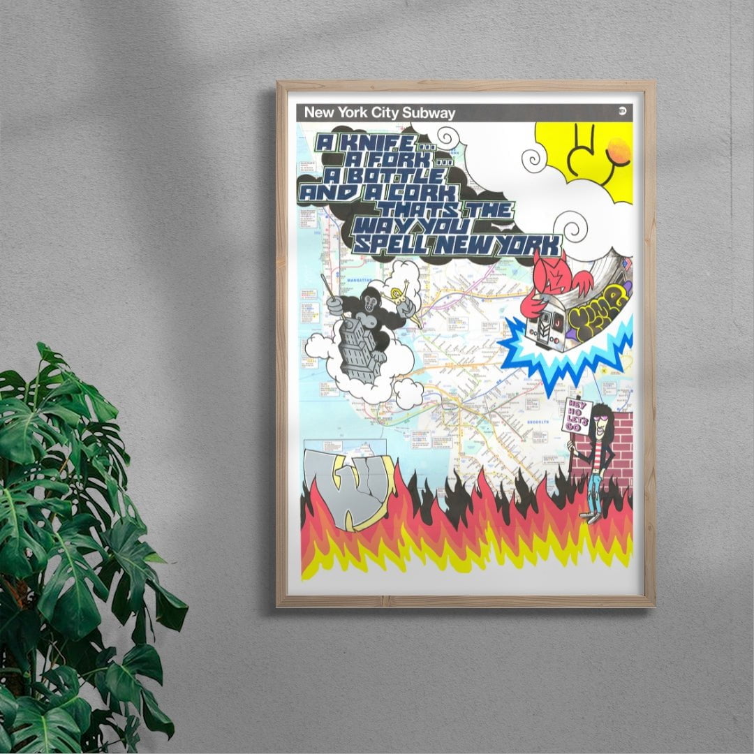 Time In The City: New York contemporary wall art print by Time - sold by DROOL