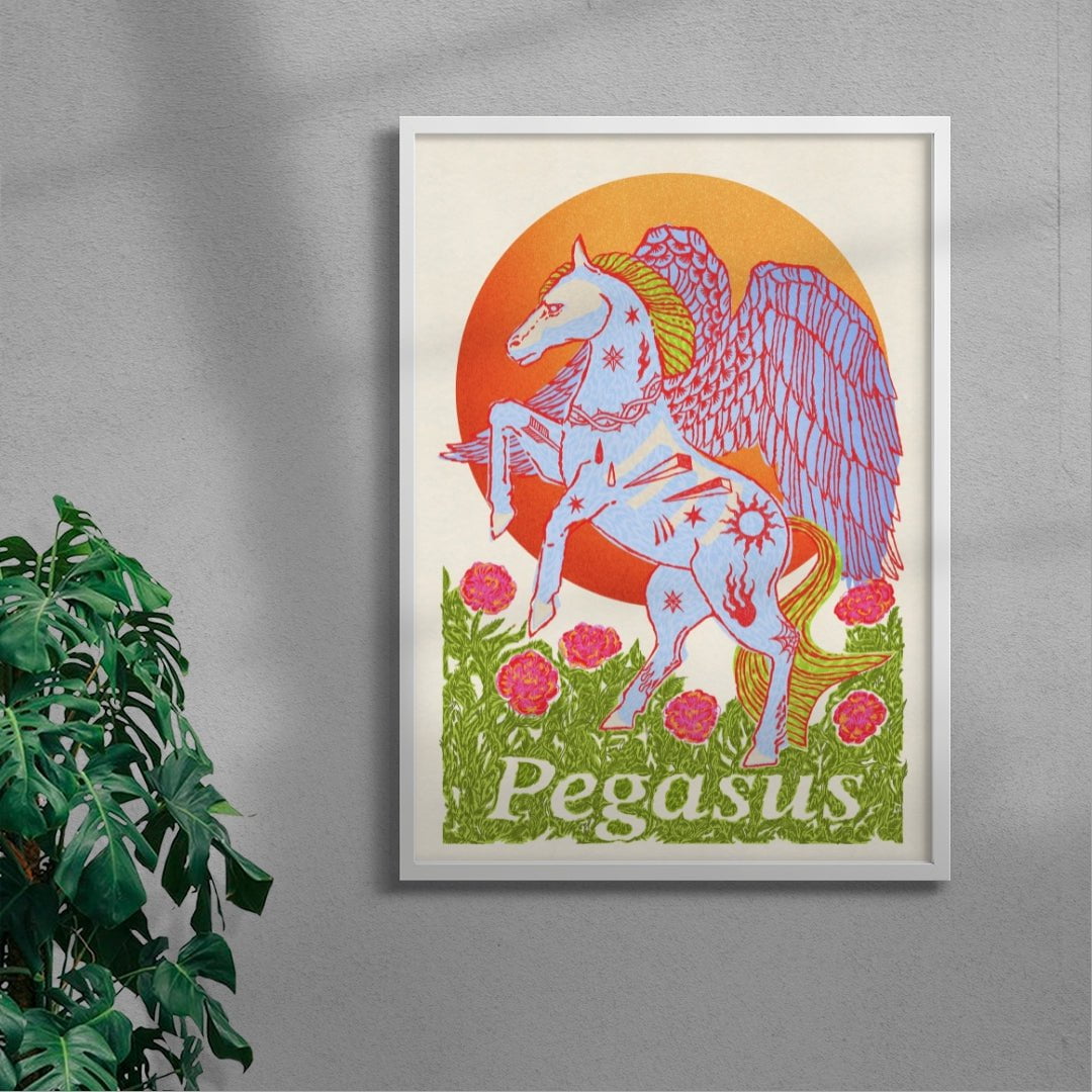 Pegasus contemporary wall art print by Kwonny - sold by DROOL
