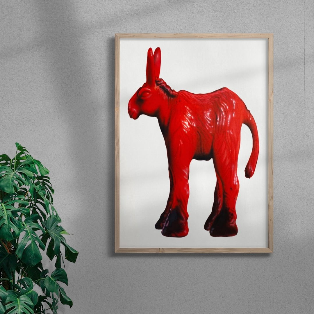 Toy Donkey contemporary wall art print by River Cousin - sold by DROOL