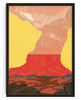 Load image into Gallery viewer, Red Volcano contemporary wall art print by Lily Kong - sold by DROOL