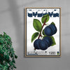 Blue Plum contemporary wall art print by George Kempster - sold by DROOL
