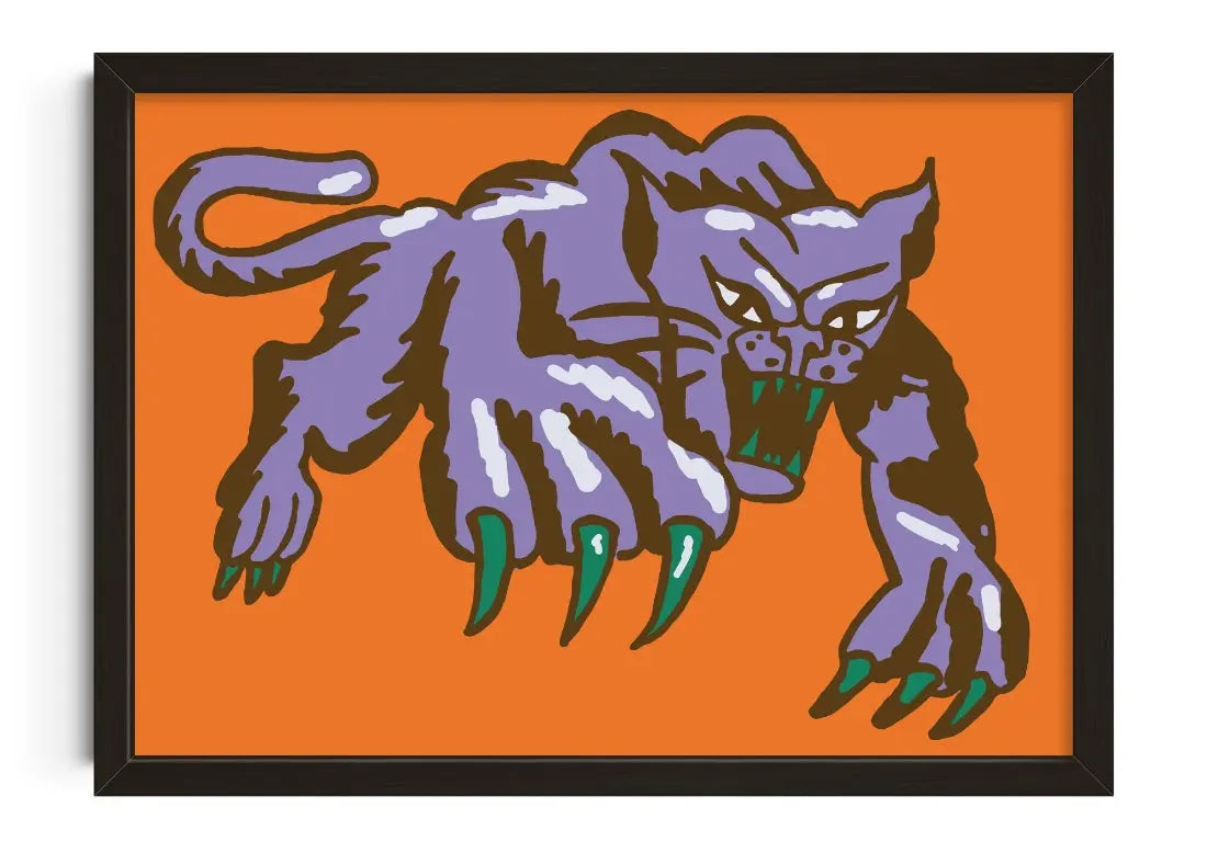 Panther contemporary art print by Glen Miralles - sold by DROOL