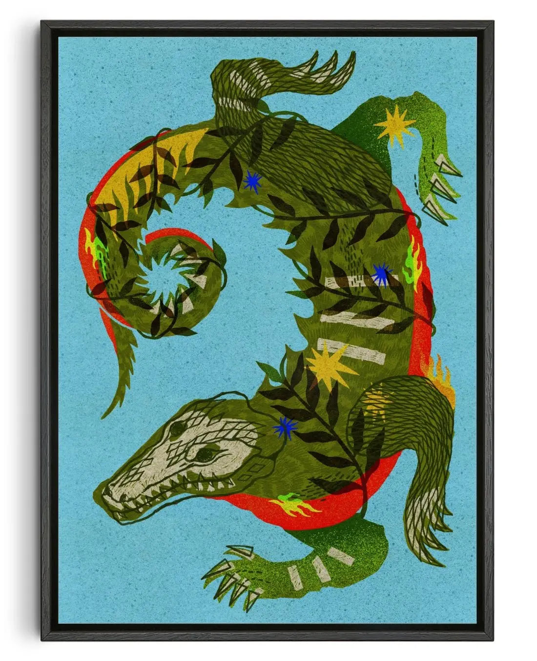 Alligator Guardian contemporary wall art print by Kwonny - sold by DROOL