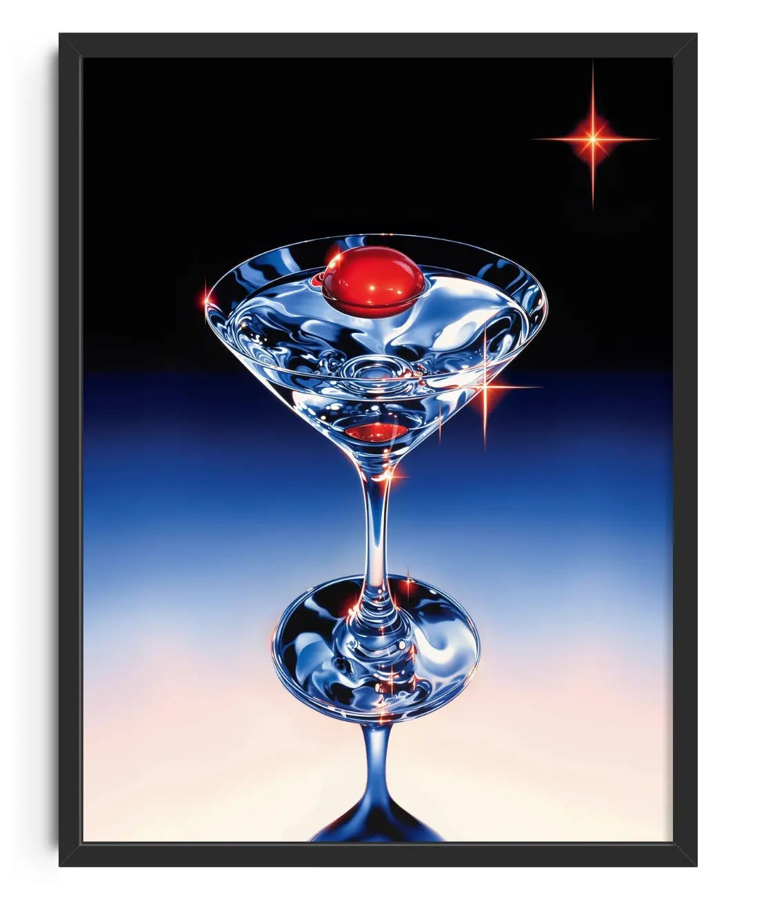 Martini Ocean contemporary art print by Alexander Parnassus - sold by DROOL