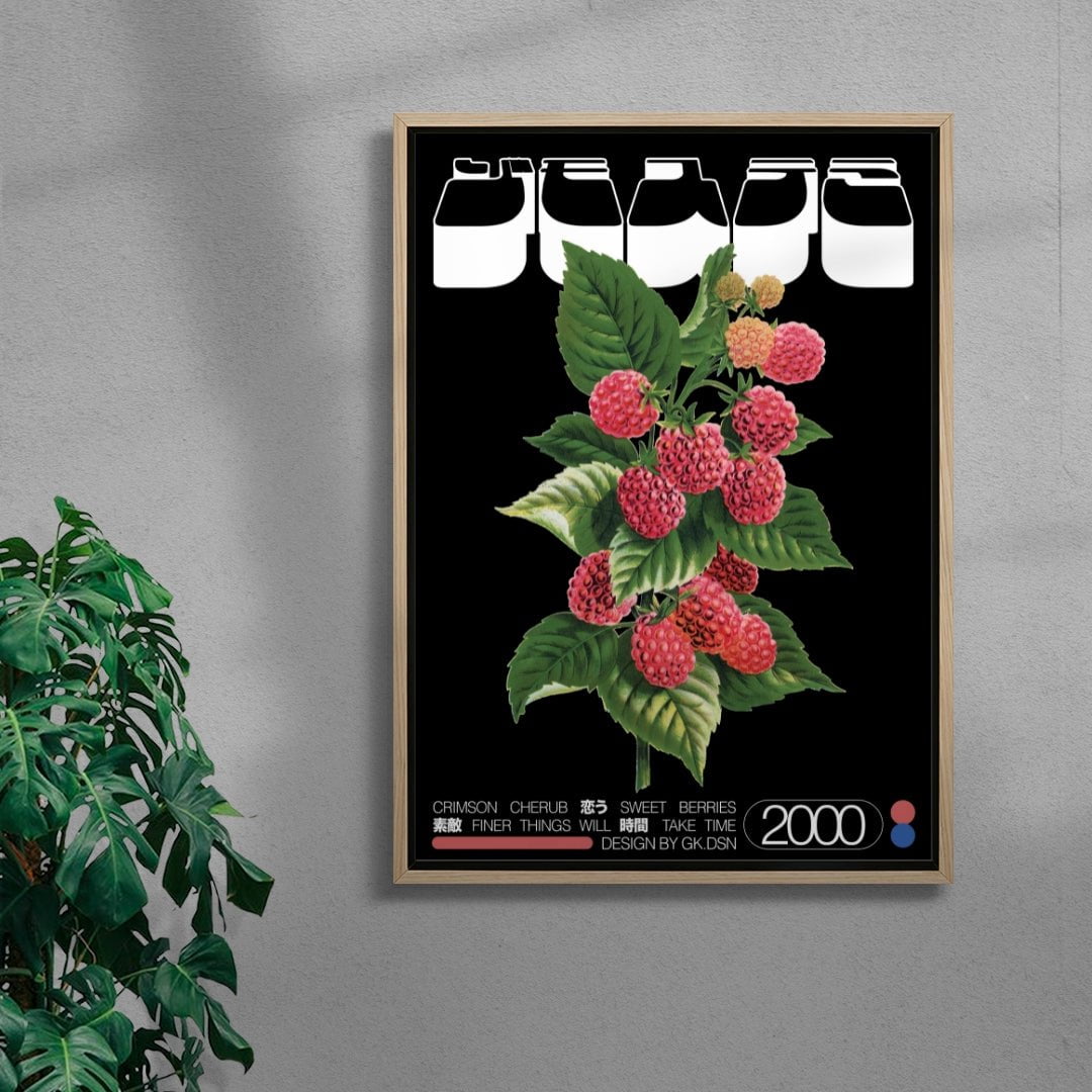Cherub contemporary wall art print by George Kempster - sold by DROOL