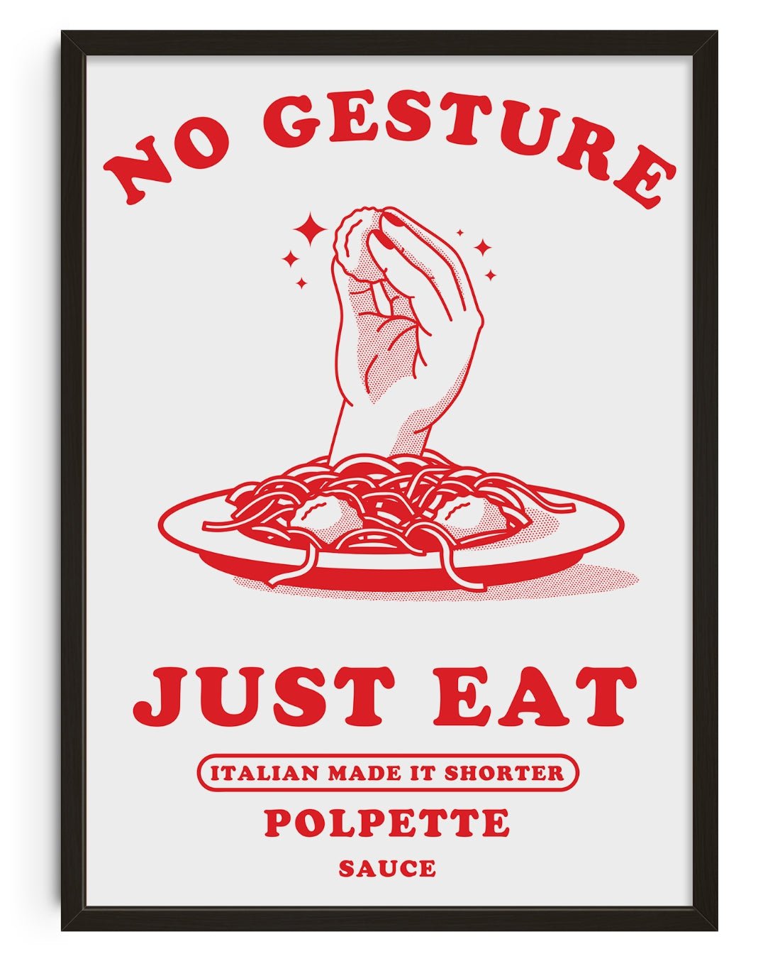 Polpette contemporary wall art print by Alessio Trudu - sold by DROOL