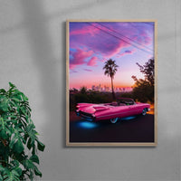 Thumbnail for Retro Pink contemporary wall art print by Deston Isas - sold by DROOL