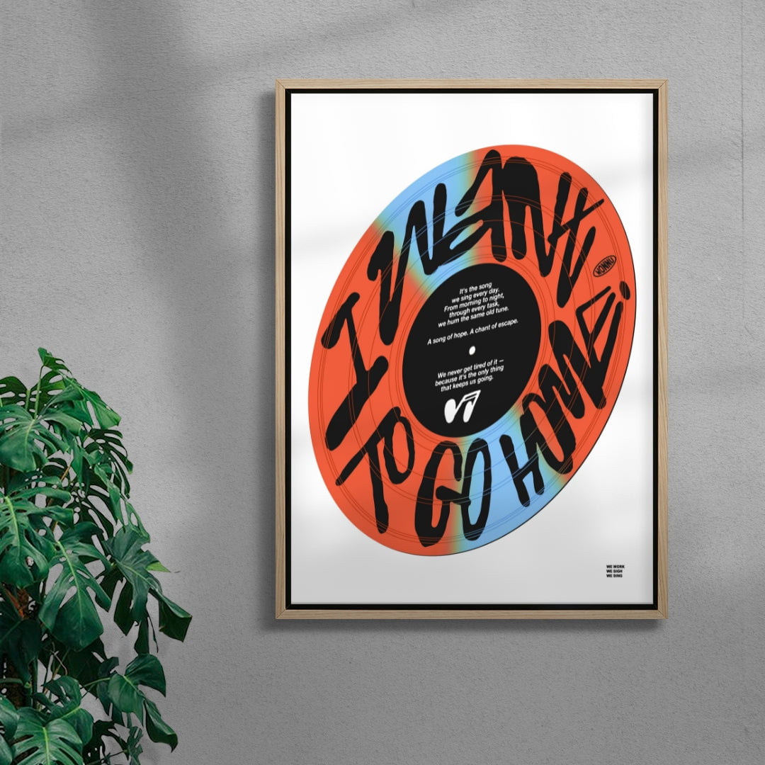 A daily record that never gets old contemporary wall art print by Wonnu - sold by DROOL