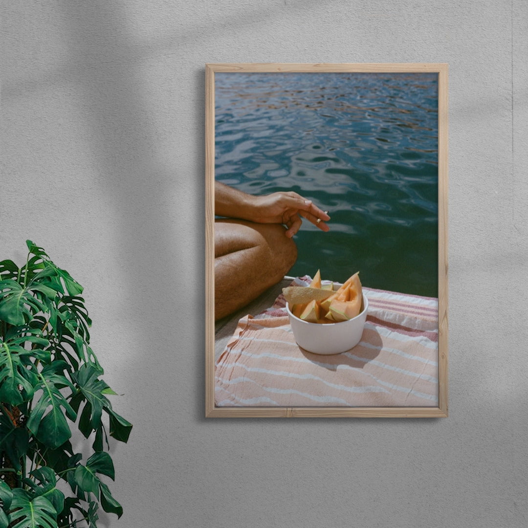 Melon Lunch contemporary wall art print by Megan Rogers - sold by DROOL