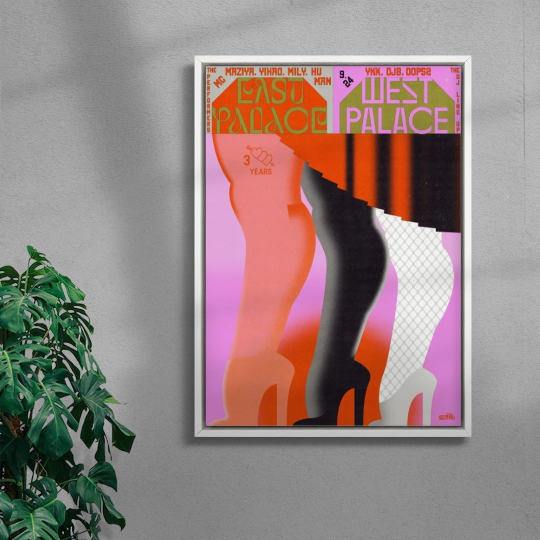 East Palace West Palace contemporary canvas art print by MENSLIES - sold by DROOL