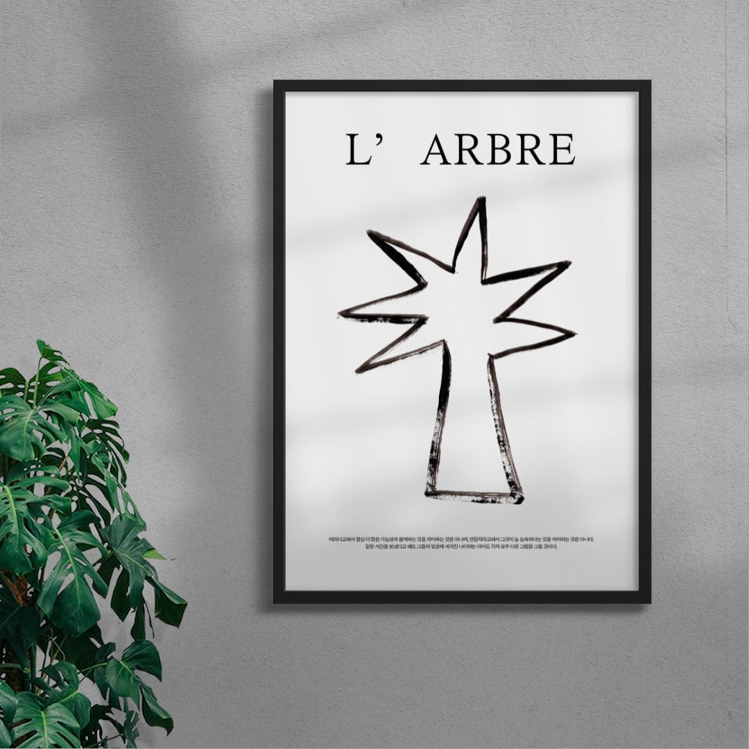 L'ARBRE contemporary wall art print by mareykrap - sold by DROOL