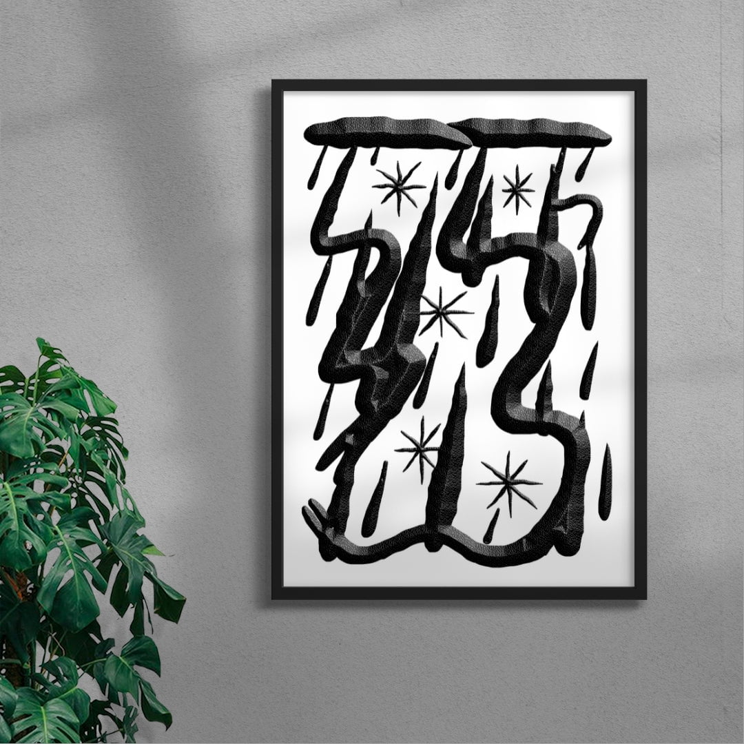 Thunder and Rain contemporary wall art print by Célestin Krier - sold by DROOL