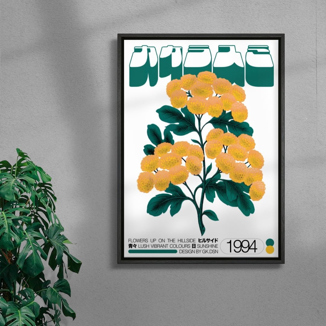 Thorn contemporary wall art print by George Kempster - sold by DROOL