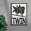 Twins contemporary wall art print by Alexander Khabbazi - sold by DROOL
