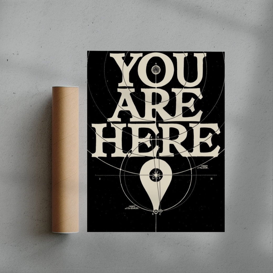 You Are Here contemporary wall art print by Pavel Ripley - sold by DROOL