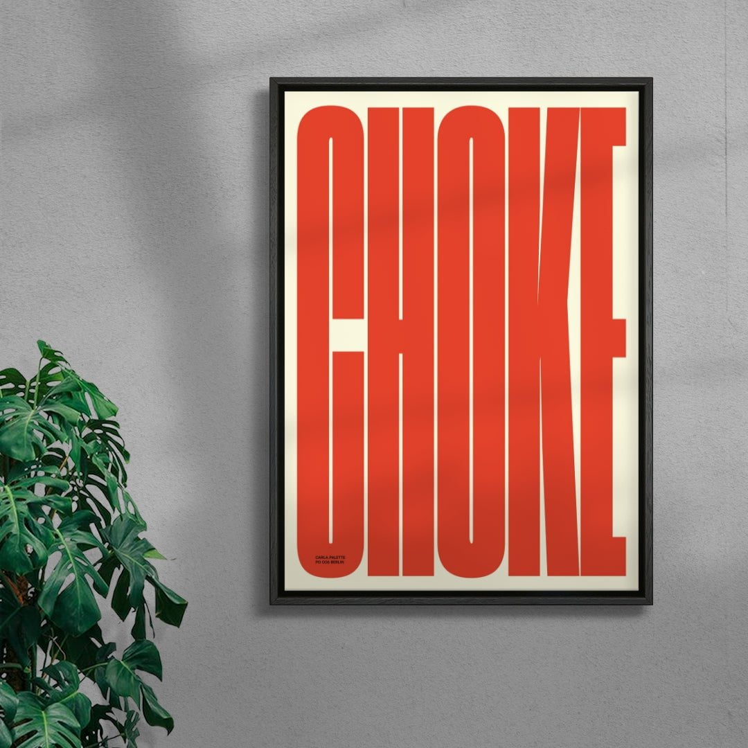 CHOKE contemporary wall art print by Carla Palette - sold by DROOL
