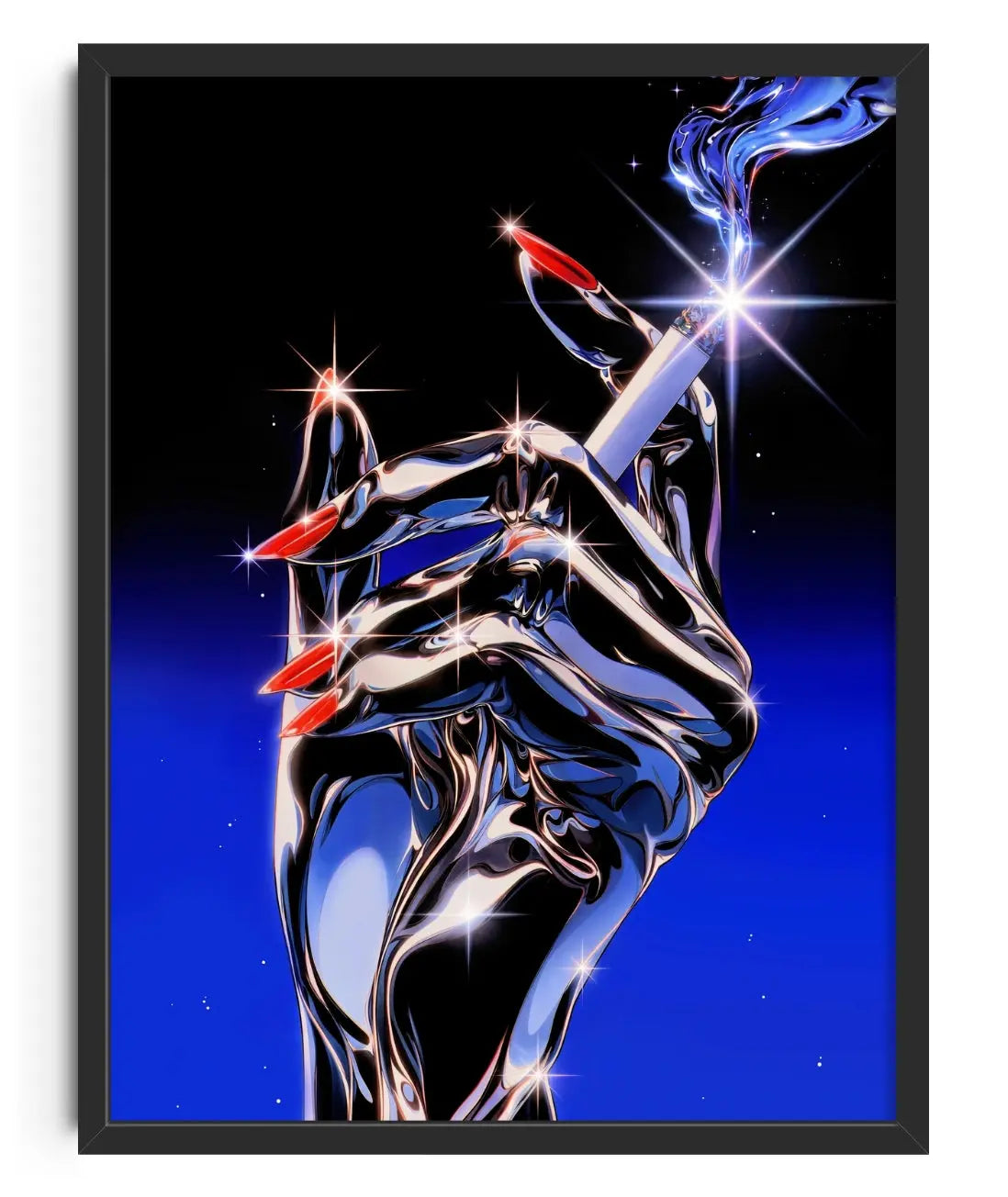 Smoking and Waiting contemporary art print by Alexander Parnassus - sold by DROOL
