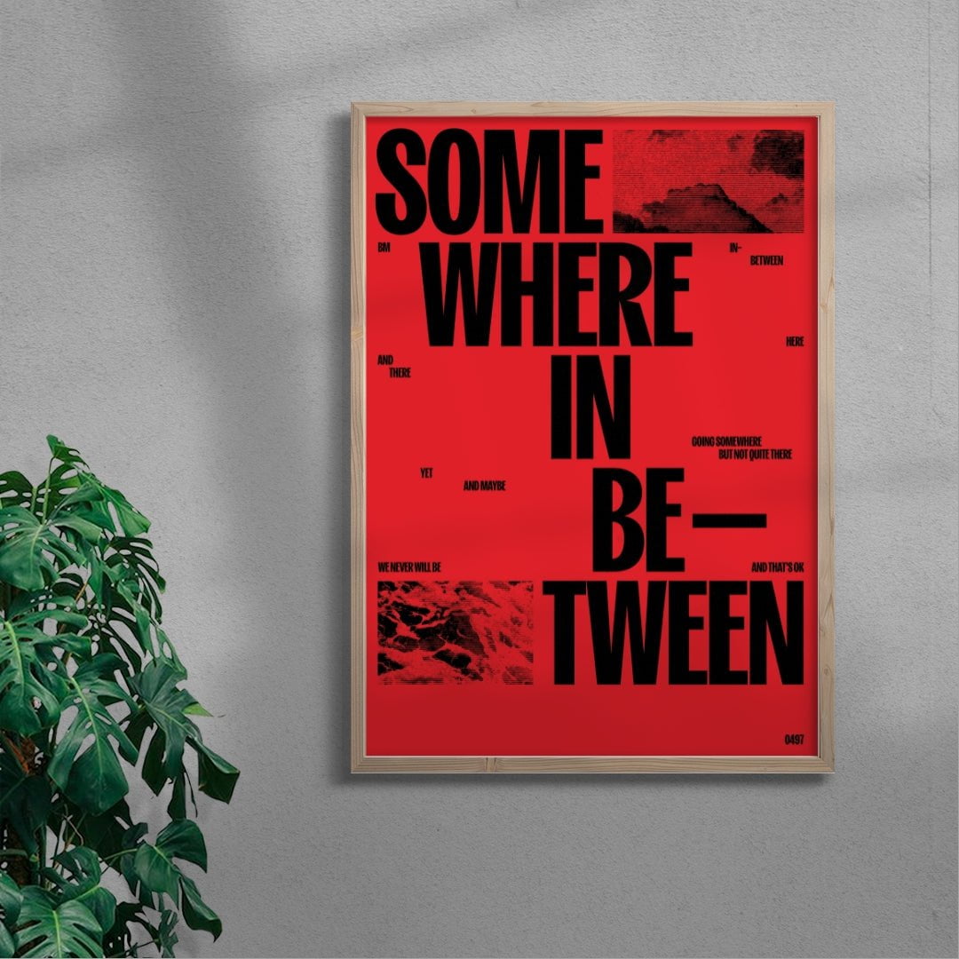 SOMEWHERE IN BETWEEN contemporary wall art print by Brad Mead - sold by DROOL