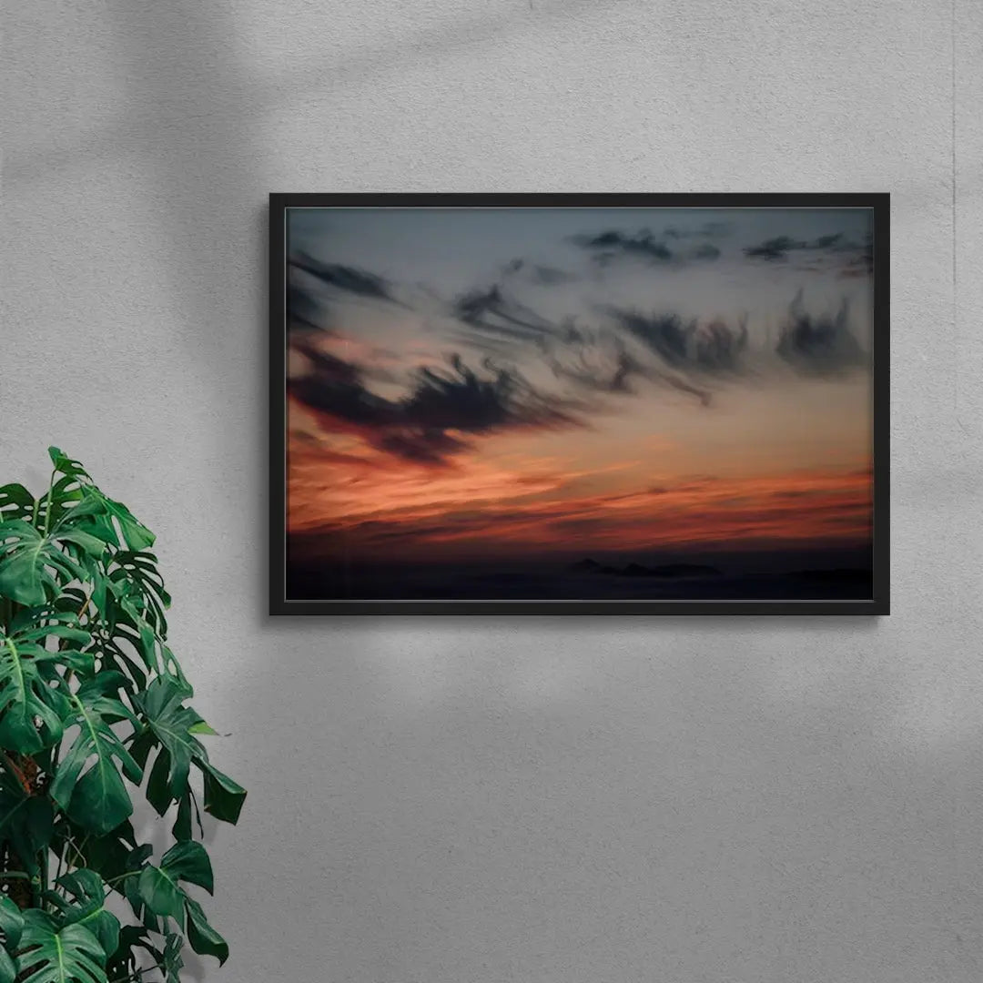 Amber Sky contemporary wall art print by Hannes Becker - sold by DROOL