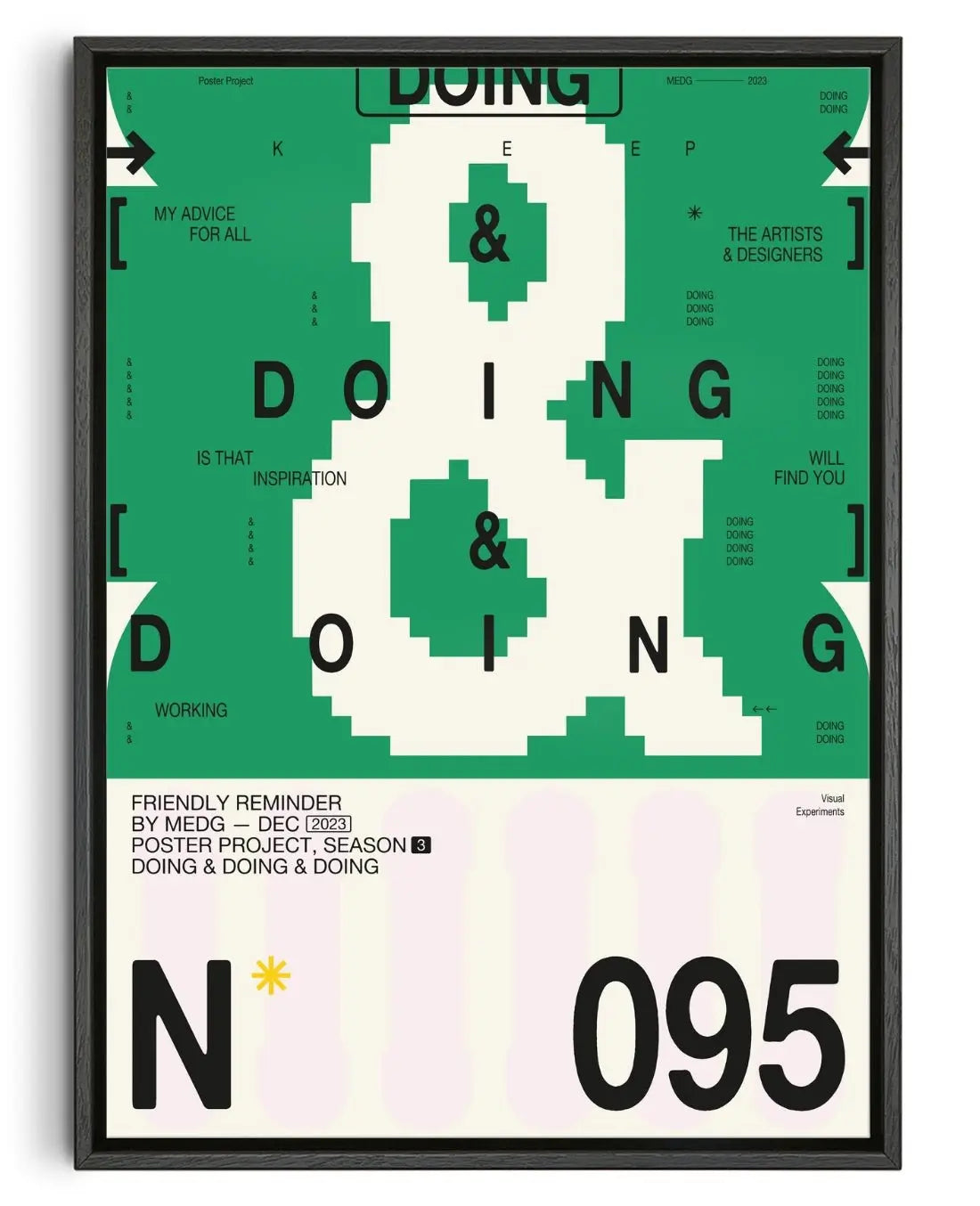 Doing contemporary wall art print by MEDG - sold by DROOL