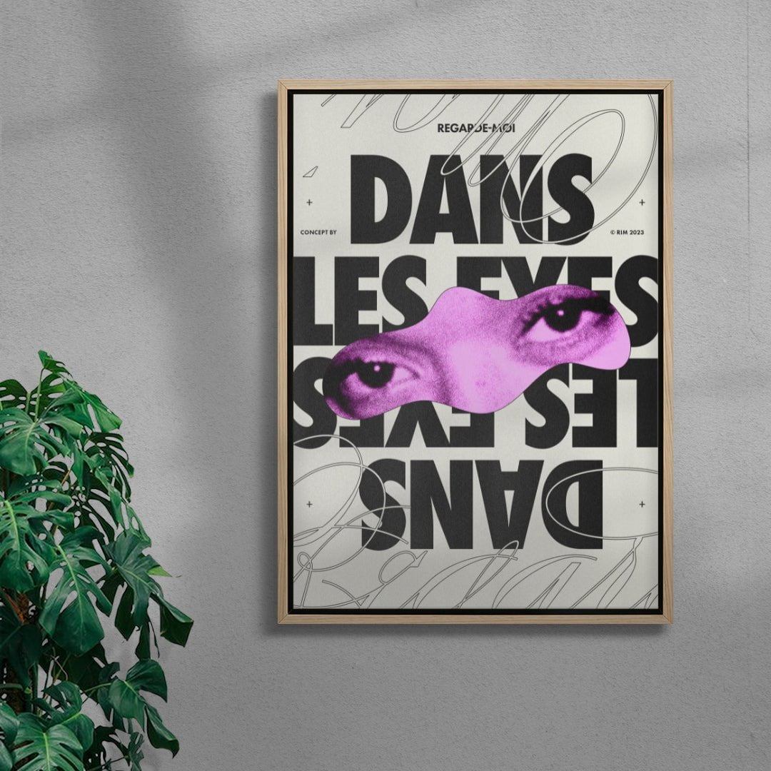 Dans les Eyes contemporary wall art print by RIM Atelier - sold by DROOL