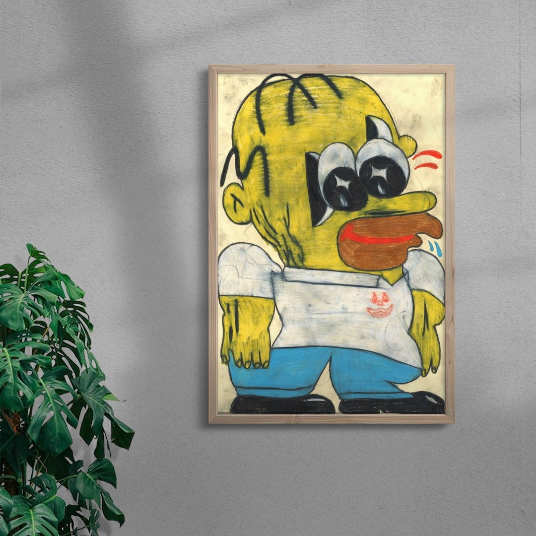 Homer Simpson contemporary wall art print by Austin Ansbro - sold by DROOL