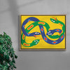 ENTANGLED contemporary wall art print by Max Blackmore - sold by DROOL