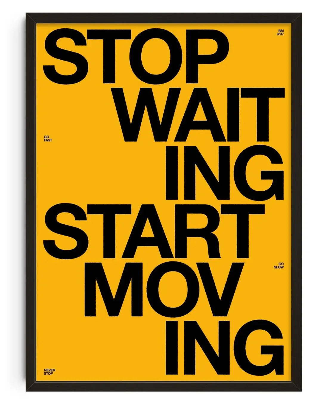 START MOVING contemporary wall art print by Brad Mead - sold by DROOL