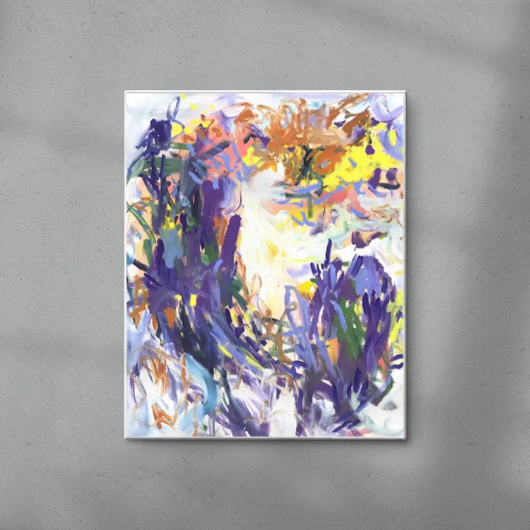Purple brush strokes
