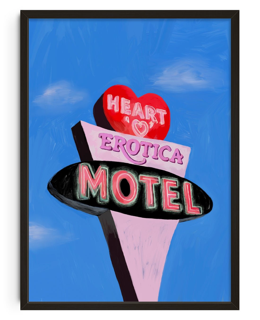 Erotica Motel contemporary wall art print by Laurie Campbell - sold by DROOL