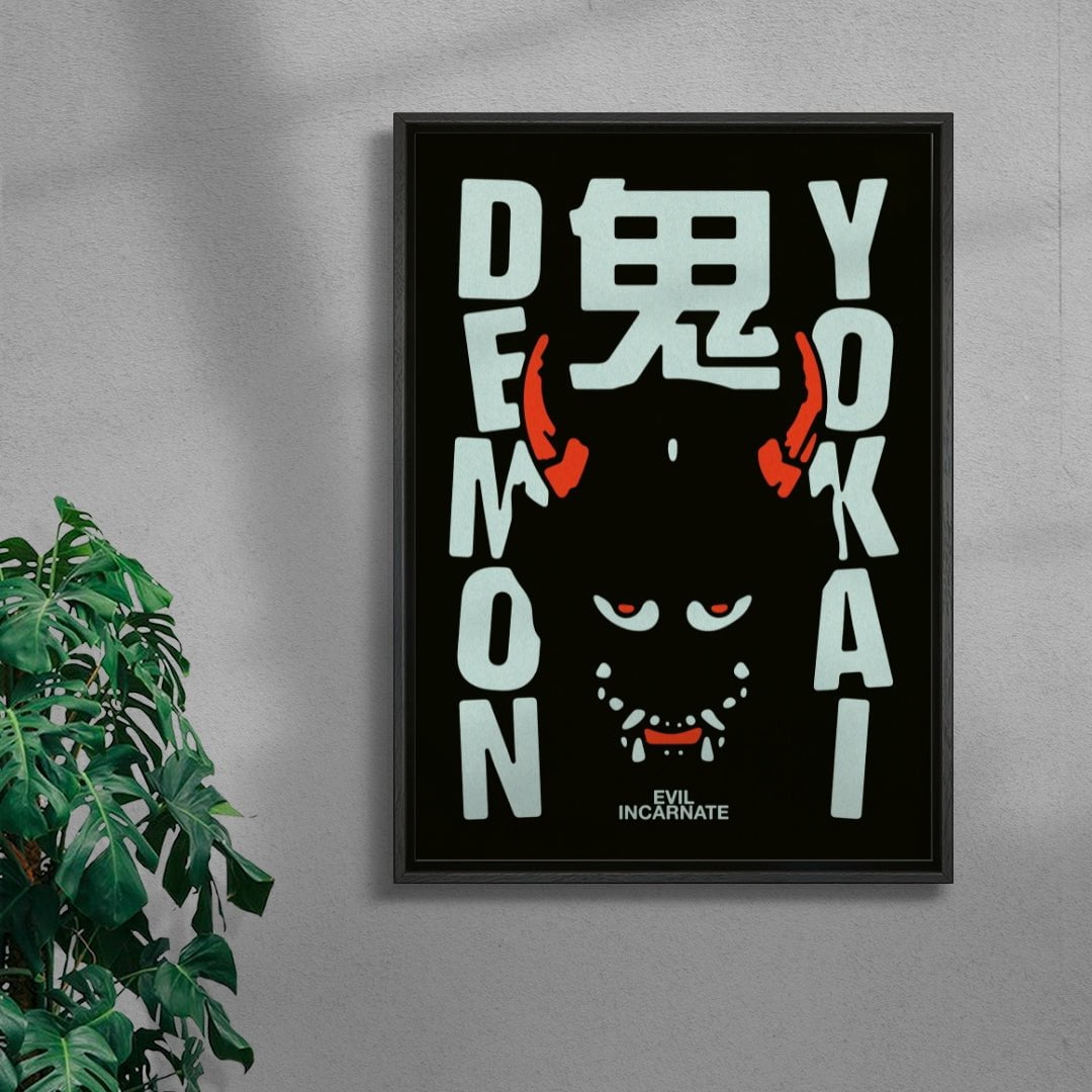Oni contemporary wall art print by Othman Zougam - sold by DROOL