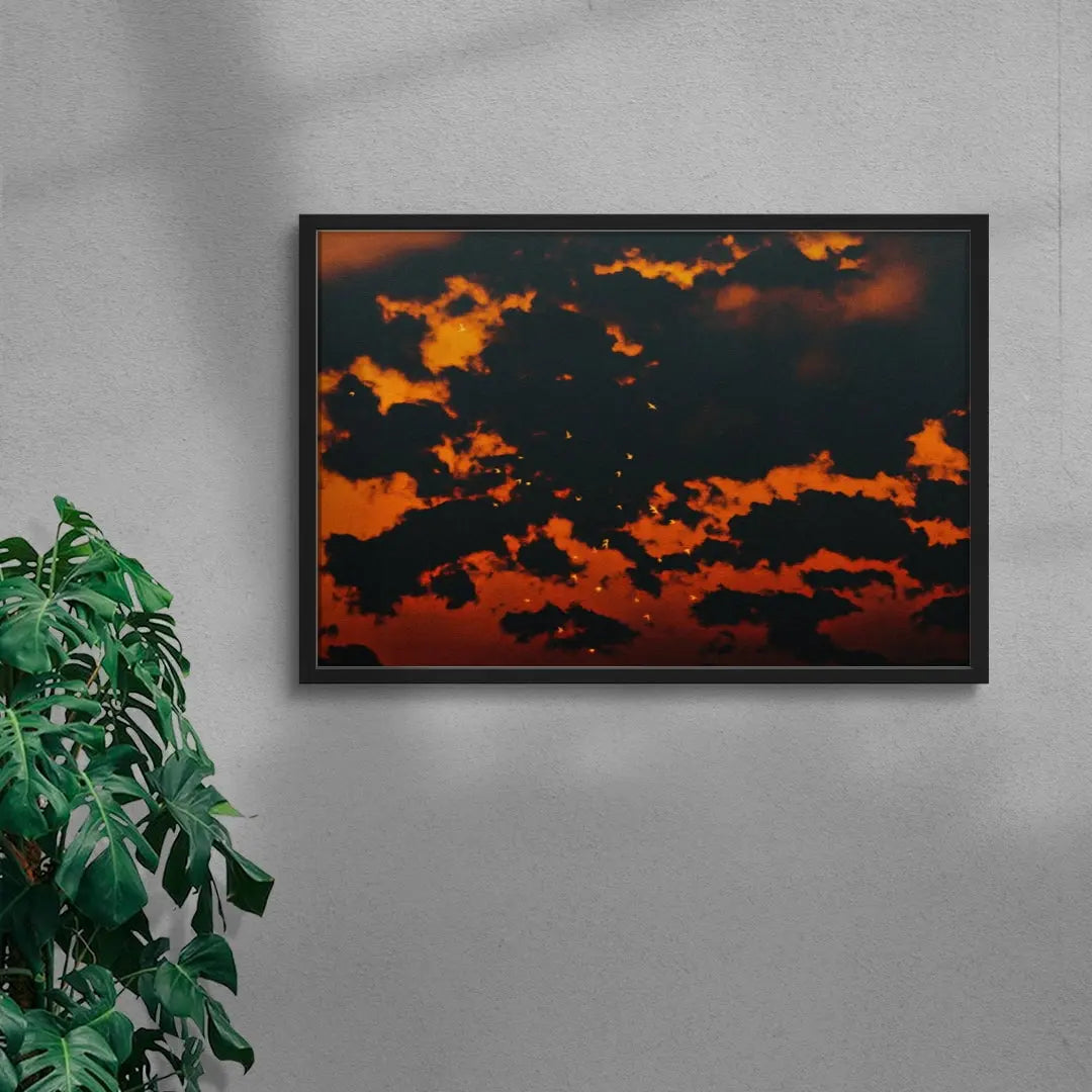 Red Sky contemporary wall art print by Omar Belattar - sold by DROOL