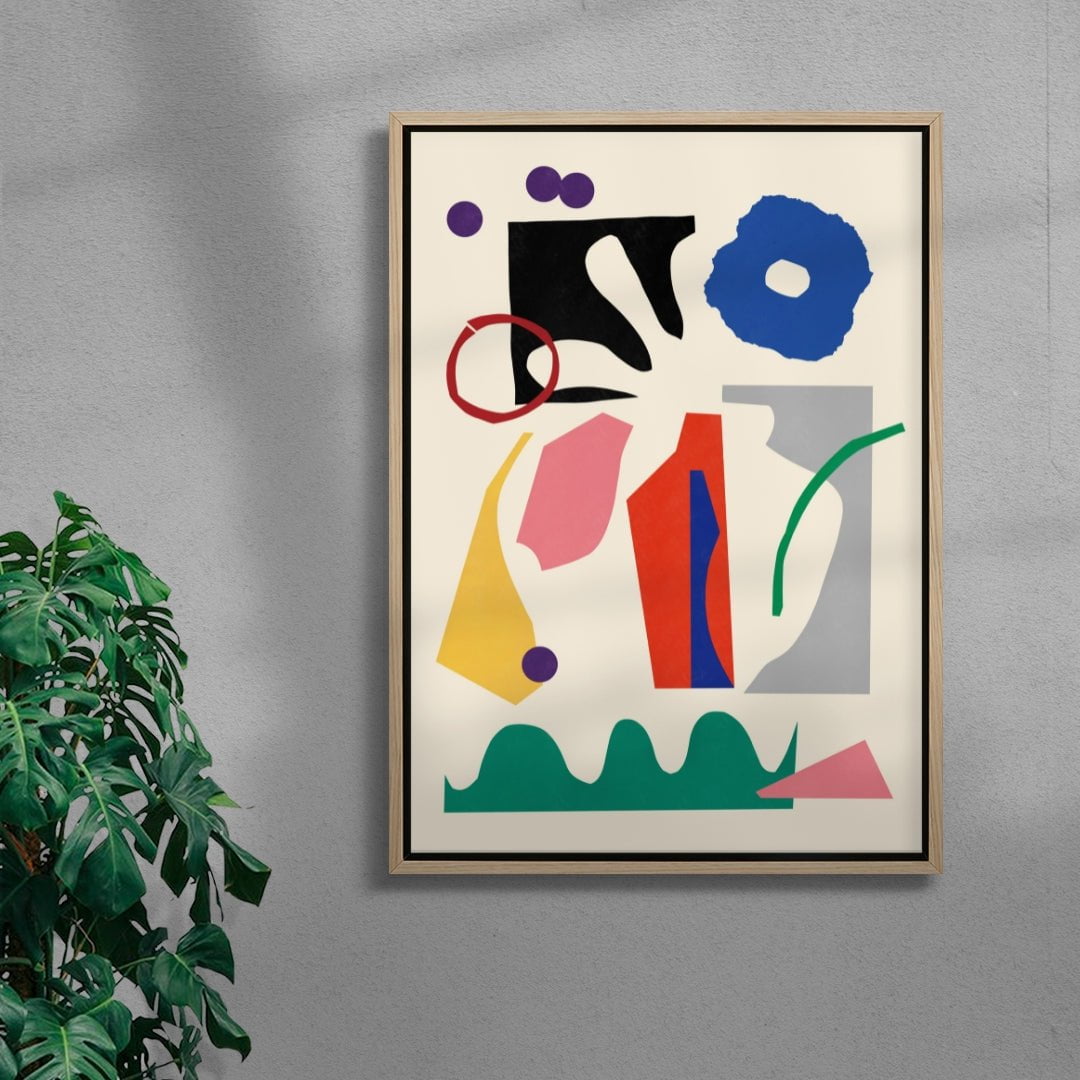 Paper Garden II contemporary wall art print by Stell Paper - sold by DROOL