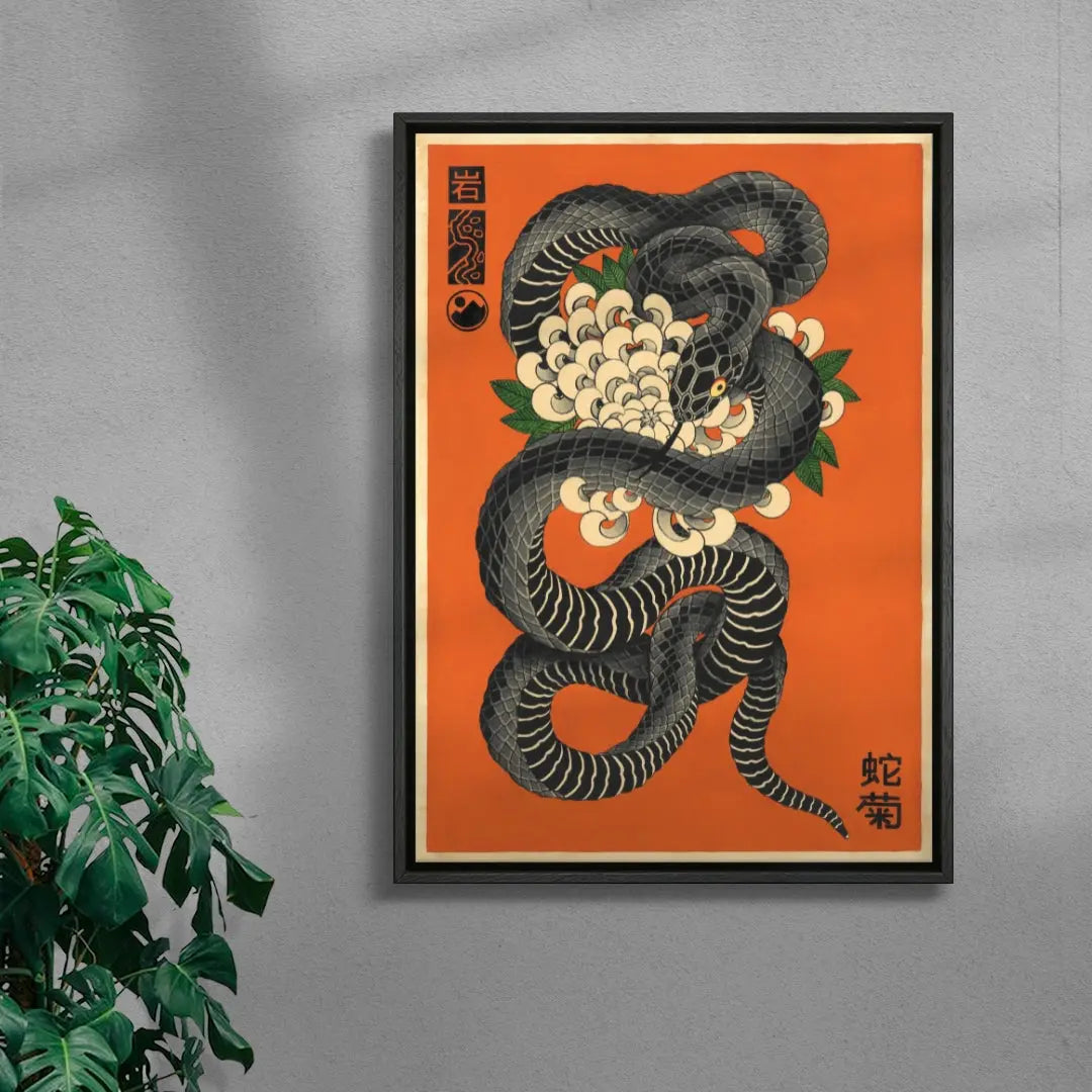 Serpent & Chrysanthemum
