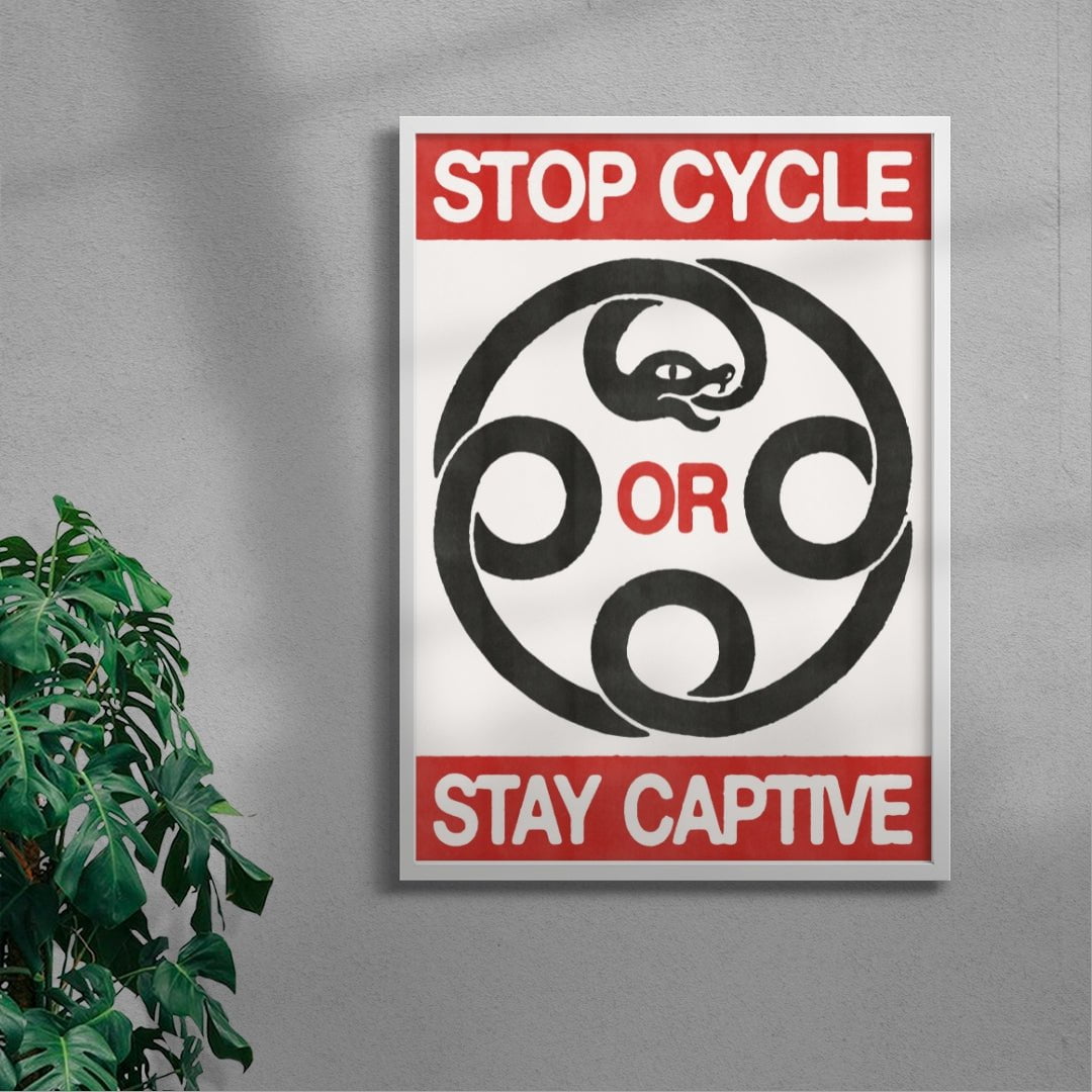Ouroborus contemporary wall art print by Alexander Khabbazi - sold by DROOL