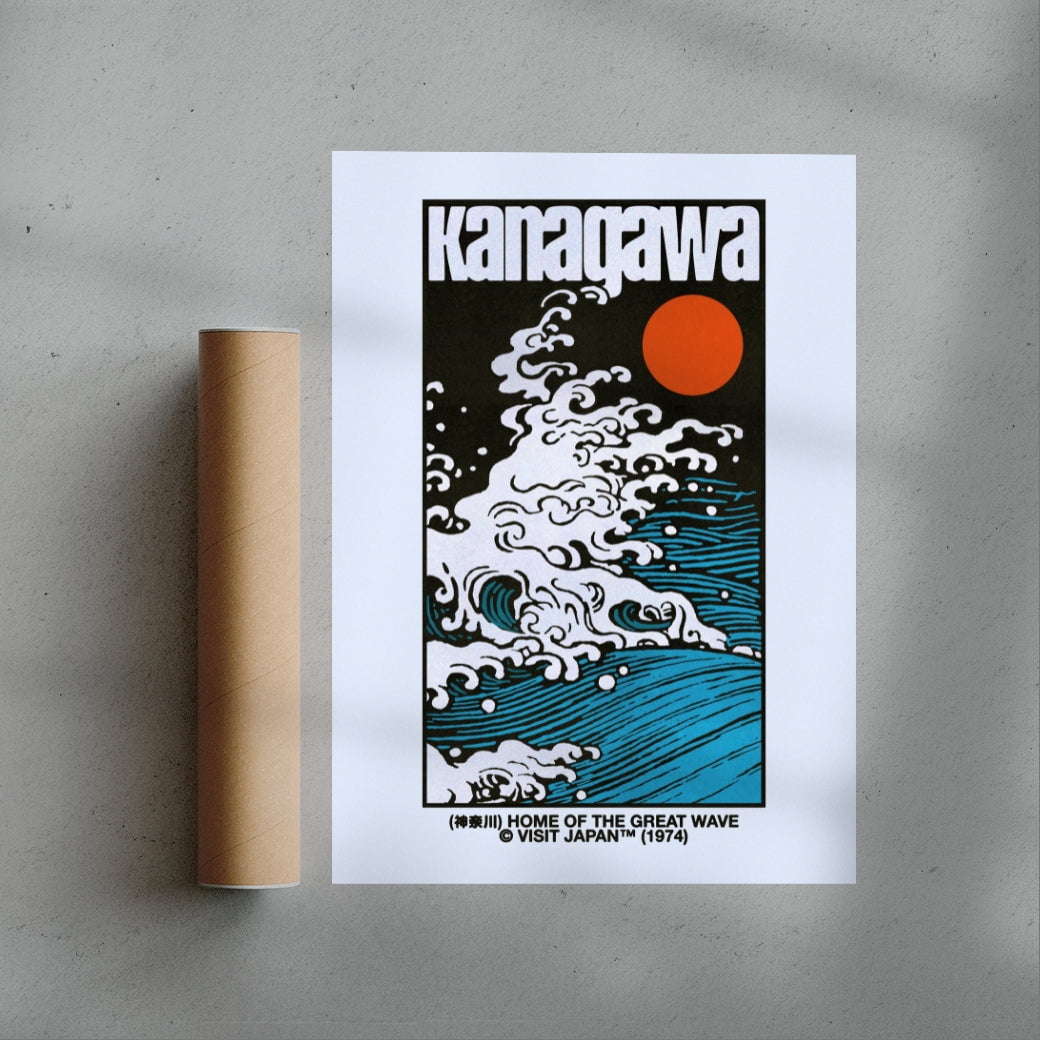 Kanagawa contemporary wall art print by Othman Zougam - sold by DROOL