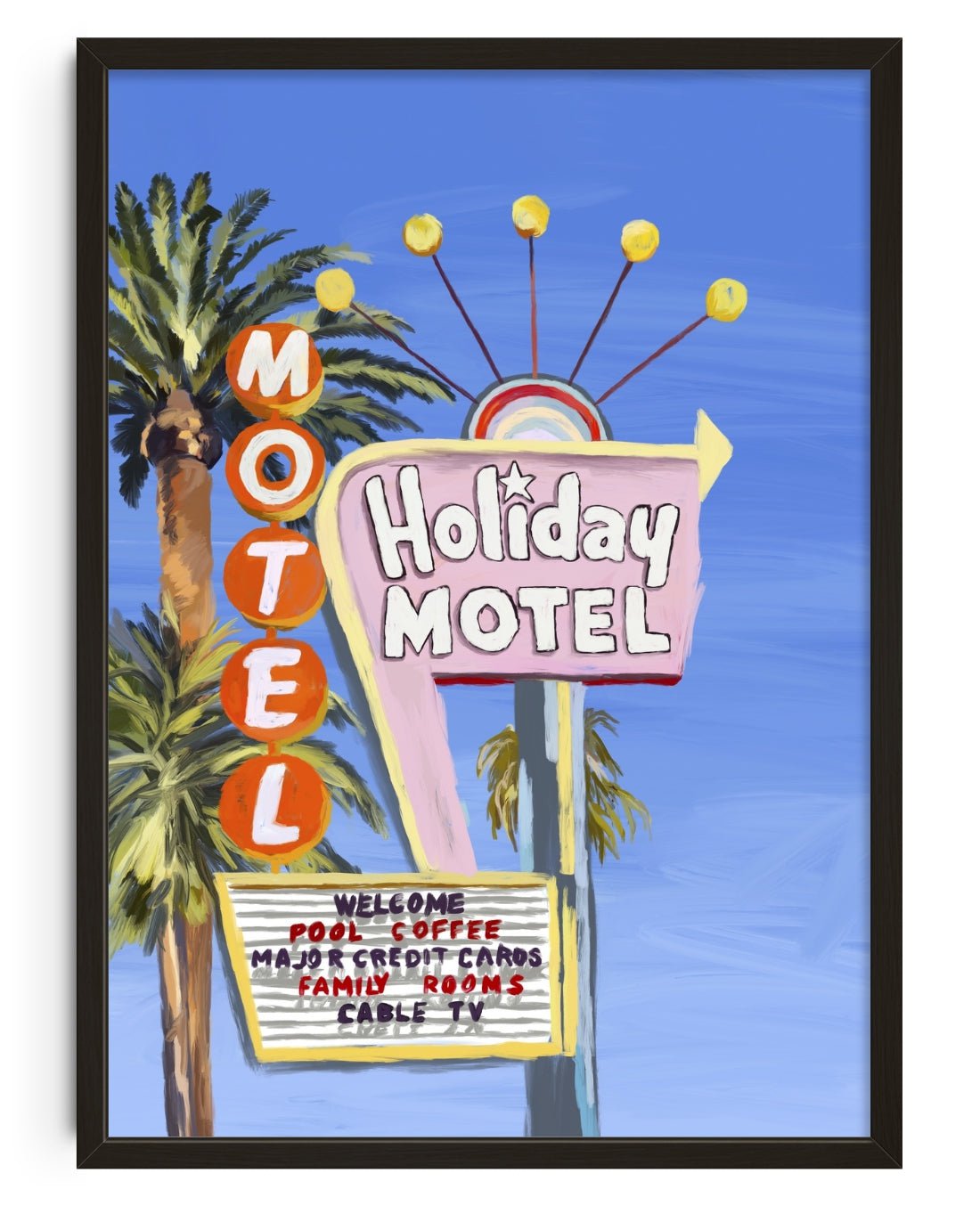 Holiday Motel contemporary wall art print by Laurie Campbell - sold by DROOL