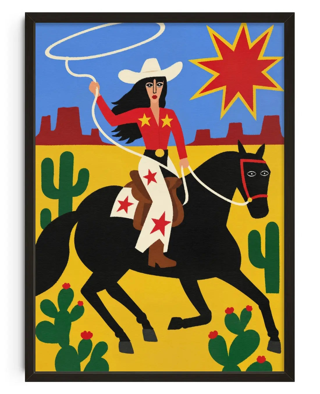 Desert Darling contemporary art print by Xela - sold by DROOL
