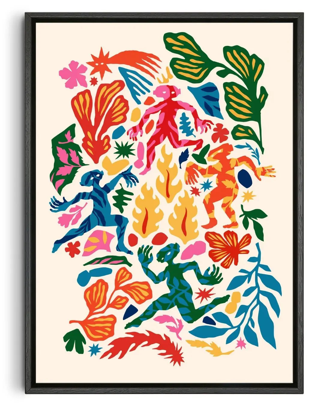Meeting in the Kaleidoscopic Forest contemporary wall art print by Nick Liefhebber - sold by DROOL