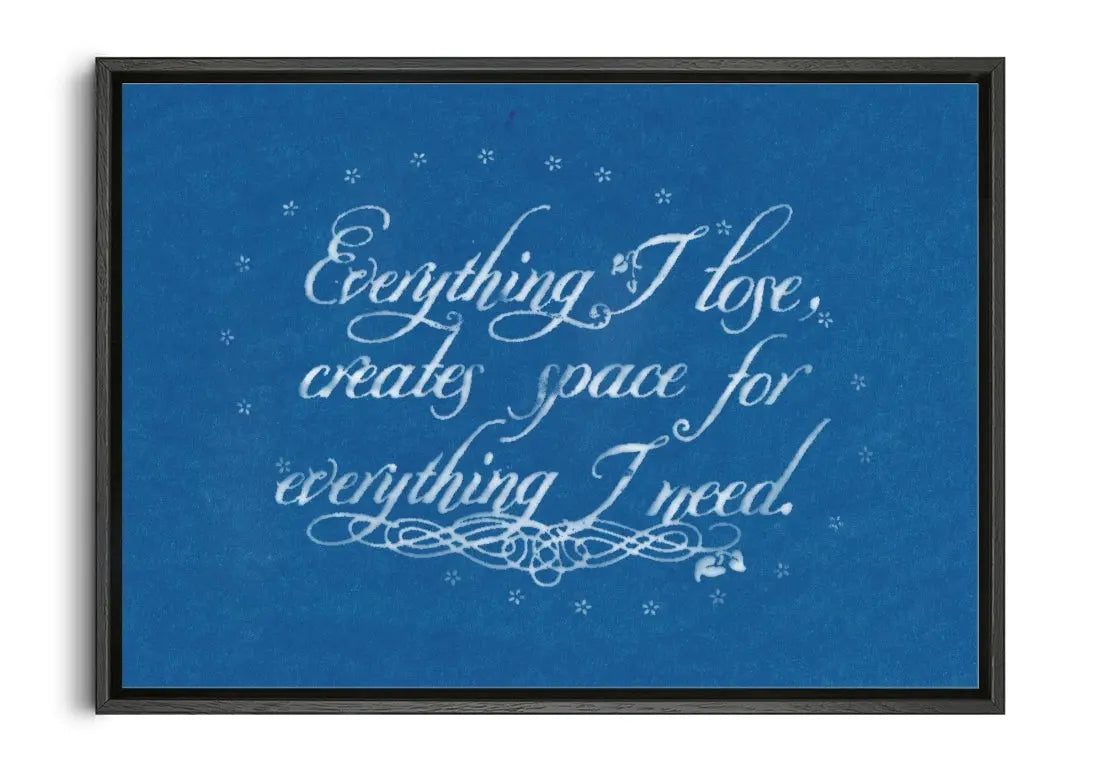 Everything I Lose Creates Space For Everything I Need contemporary canvas print by Jordan Schiffer - sold by DROOL