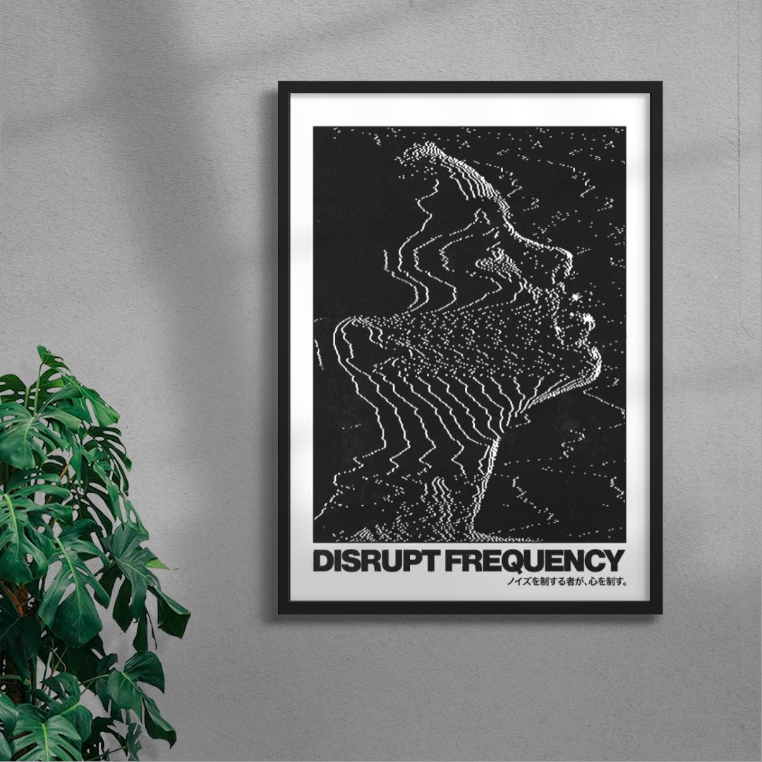 Disrupt Frequency contemporary wall art print by Todd Pham - sold by DROOL