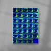 This is not BLUE (eyes) contemporary wall art print by mareykrap - sold by DROOL