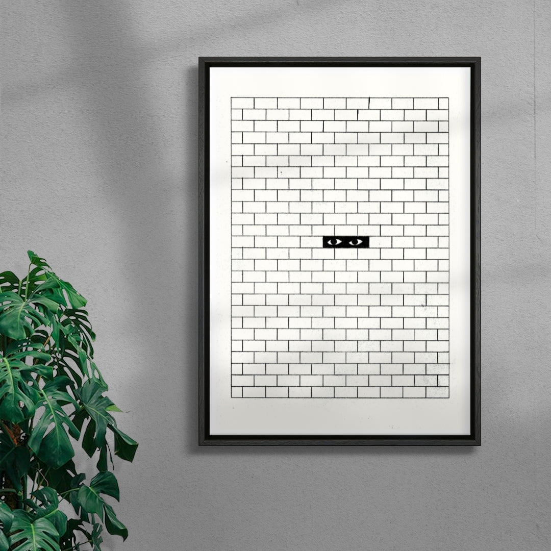 Behind the wall contemporary wall art print by Juan Sebastián Rosillo - sold by DROOL