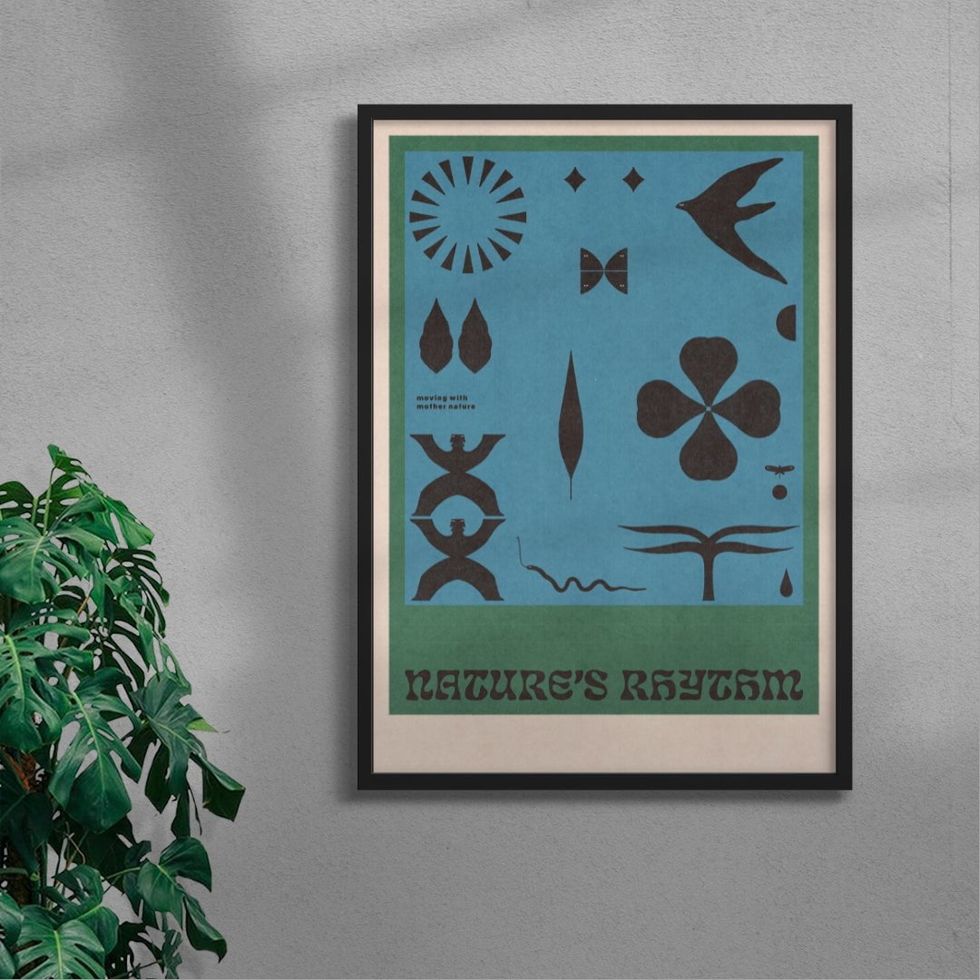 Nature's Rhythm 2 contemporary wall art print by Imo Sinclair - sold by DROOL