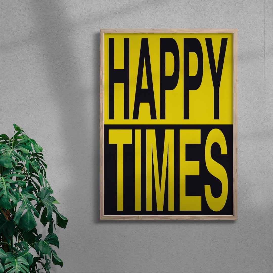 Happy Times contemporary wall art print by Sven Silk - sold by DROOL