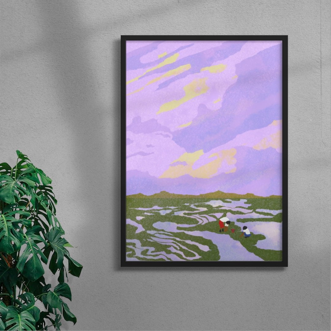 Devon contemporary wall art print by Lily Kong - sold by DROOL