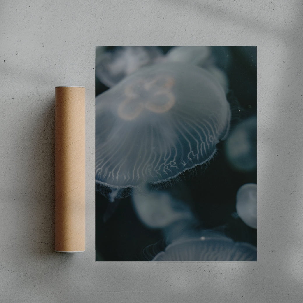 Jellyfish contemporary wall art print by Ashley Chruszcz - sold by DROOL