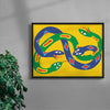 ENTANGLED contemporary wall art print by Max Blackmore - sold by DROOL